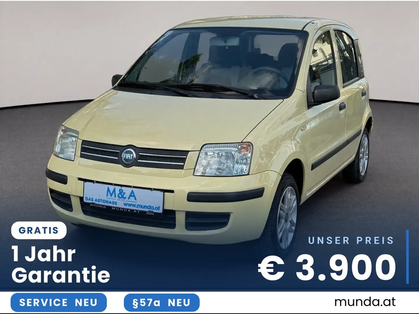 Fiat Panda Panda 1,2 ECO Dynamic Klima 1-Jahr Garantie Gelb - 1