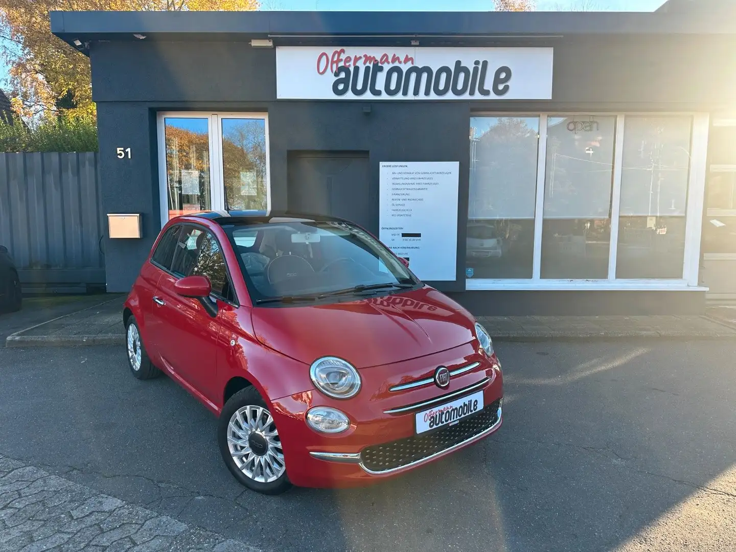 Fiat 500 *CarPlay*Tempomat*GARANTIE*HuNEU Rot - 1