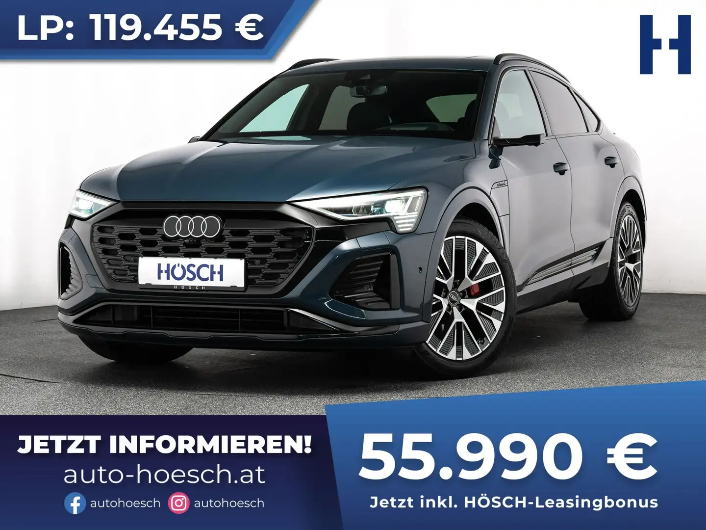 Audi Q8 e-tron 55 SB quattro 2x S-LINE TRAUMAUSSTATTUNG -53% Blau - 1