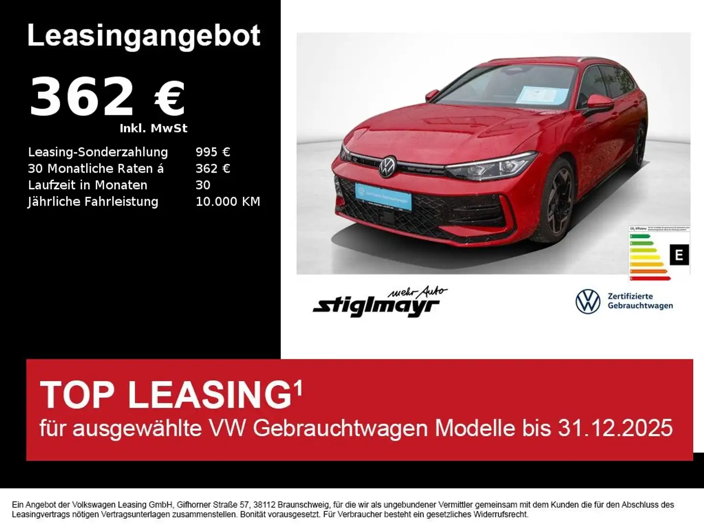 Volkswagen Passat R-Line 2.0 TDI DSG +AHK+HUD+SITZHG+NAVI Rot - 1