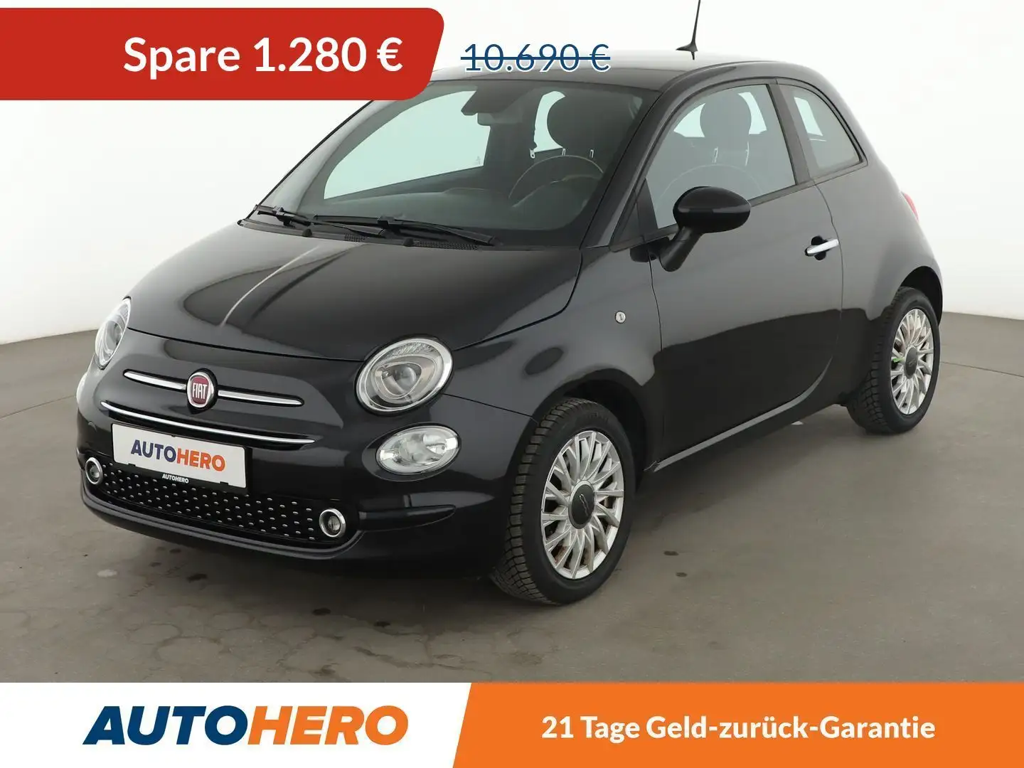 Fiat 500 1.0 Mild-Hybrid Lounge *CARPLAY*PDC*NAVI*TEMPO* Schwarz - 1