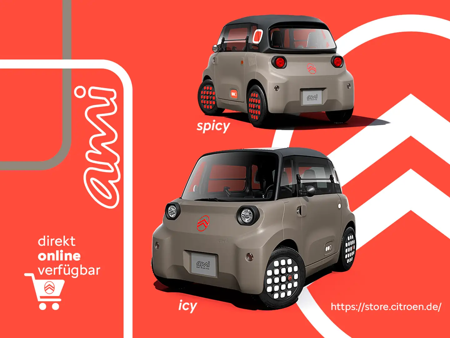 Citroen Ami inkl. Farbpaket in icy grau oder spicy rot Grau - 1