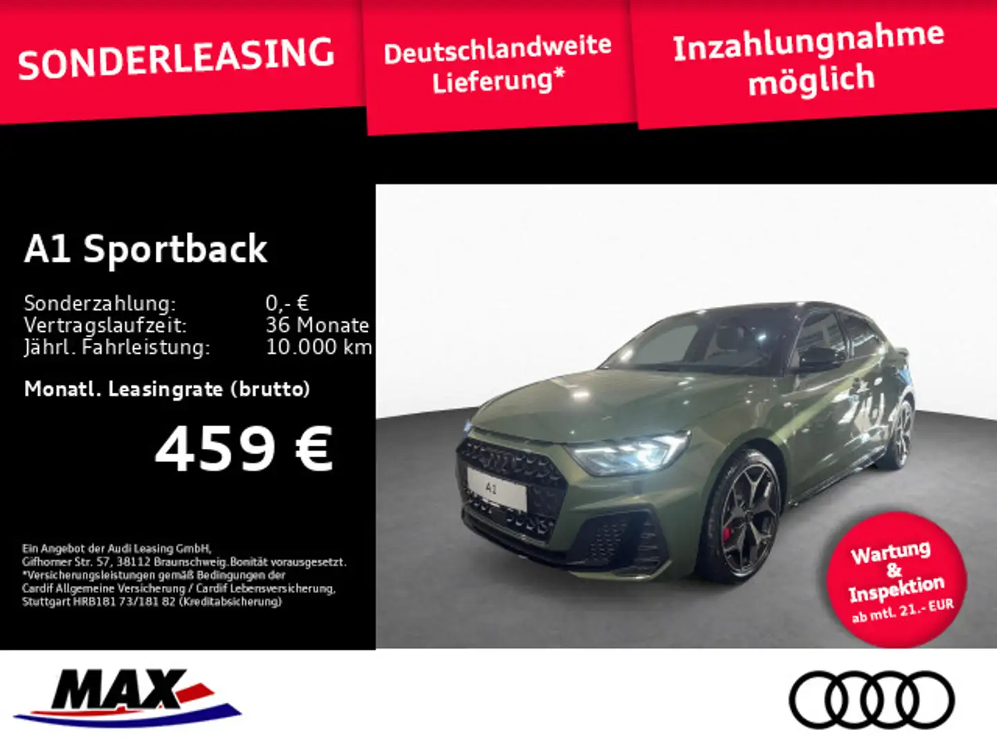 Audi A1 S line 40 TFSI 207 PS S tronic SONO Grün - 1