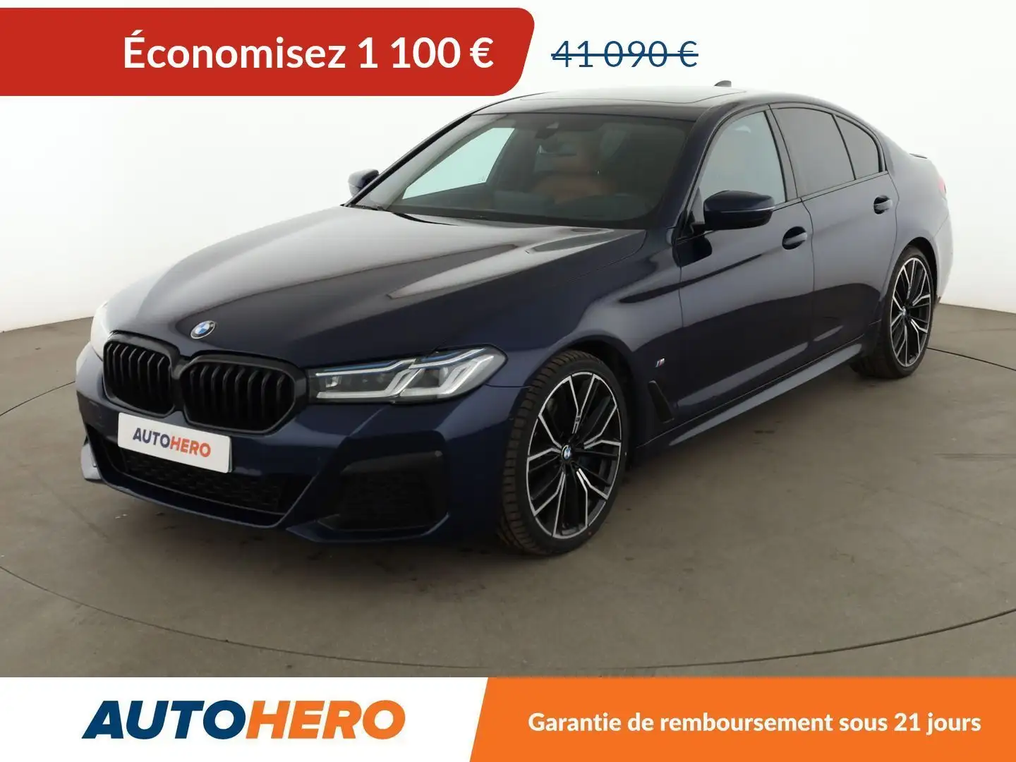 BMW 520 520dA xDrive M Sport Bleu - 1