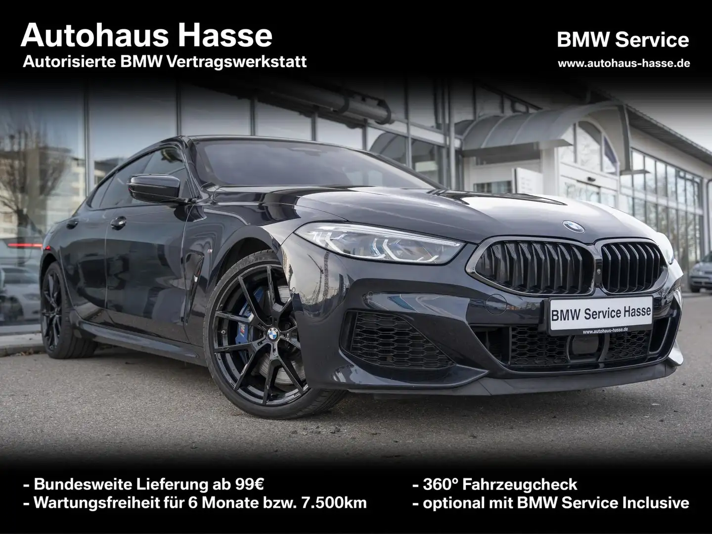 BMW M850 i xDr Gran Coupé DrASSPro SITZLÜFT H&K LASER Noir - 1