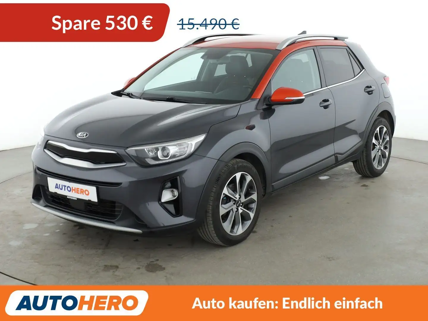 Kia Stonic 1.0 TGDI Spirit Aut.*NAVI*CAM*TEMPO*SHZ*LHZ*ALU* Gris - 1