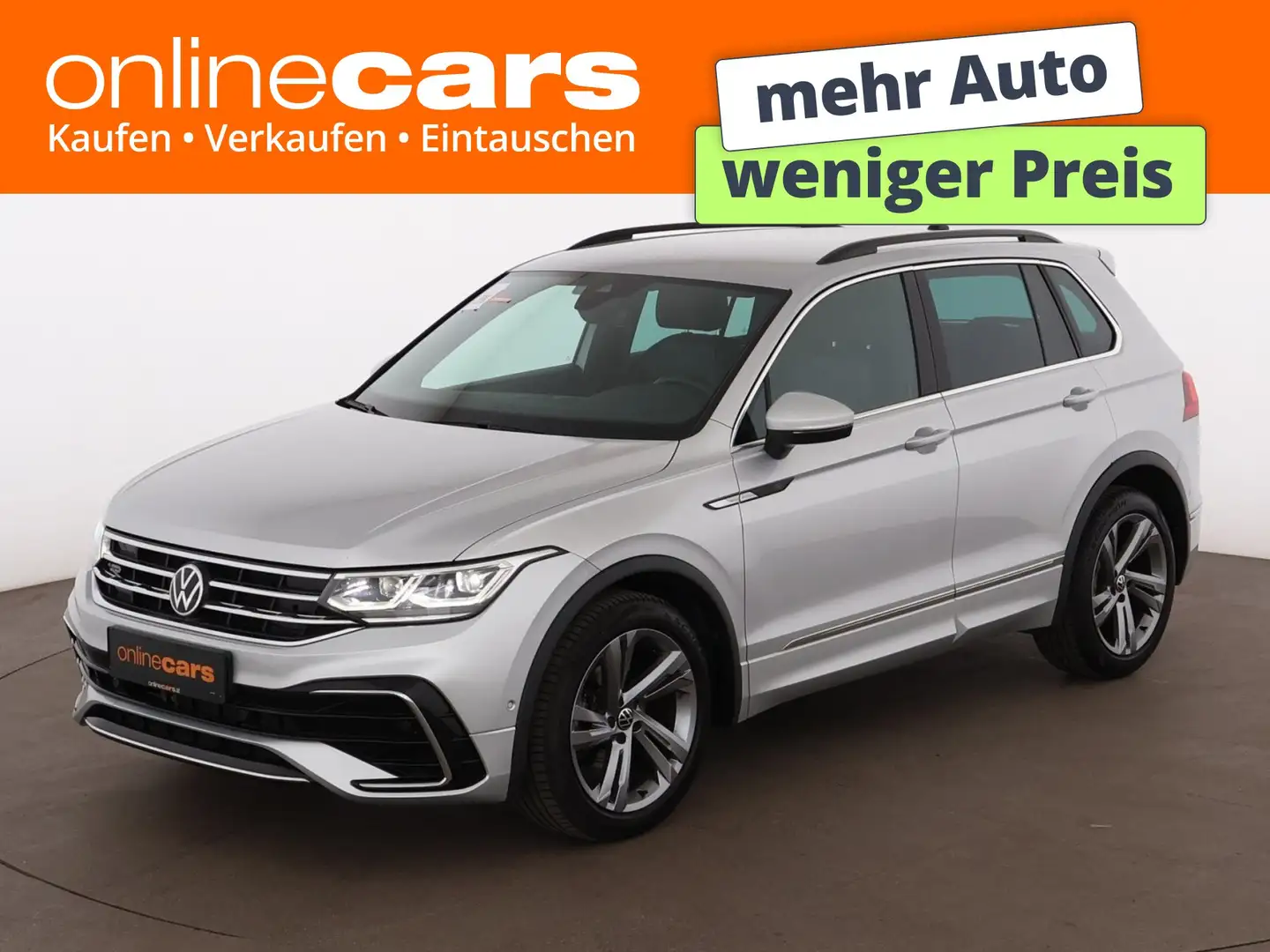 Volkswagen Tiguan 2.0 TDI R-Line Aut LED RADAR NAVI R-CAM Silber - 1
