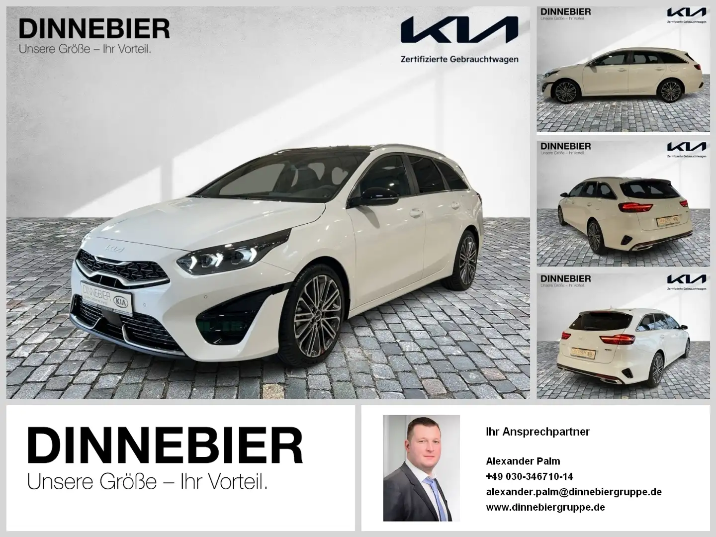 Kia Ceed SW / cee'd SW CEED Sportswagon 1.5T GT-Line Glasdach+Kamera Weiß - 1