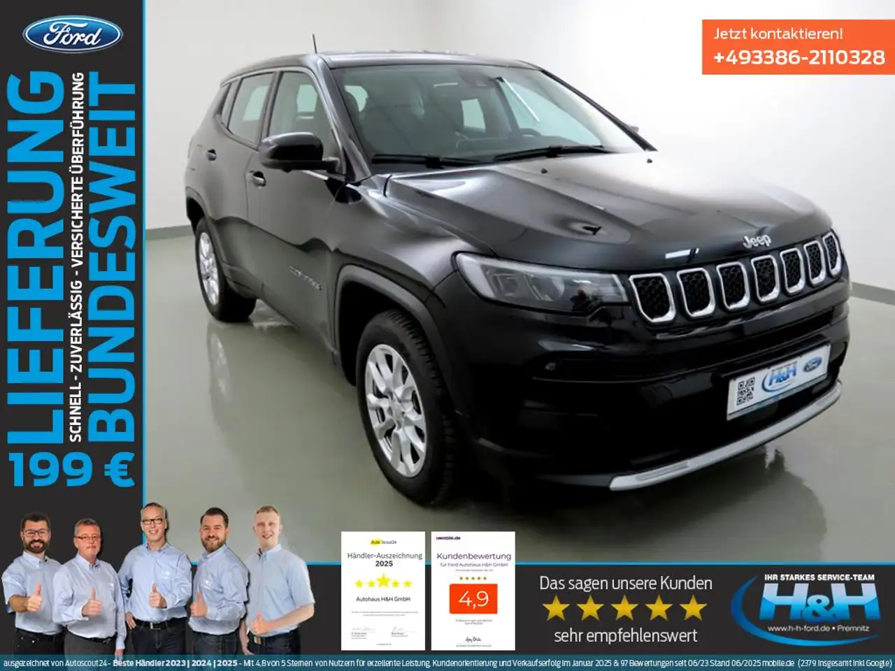 Jeep Compass 1.5 e-Hybrid Aut Altitude ParkAss+360Kam
