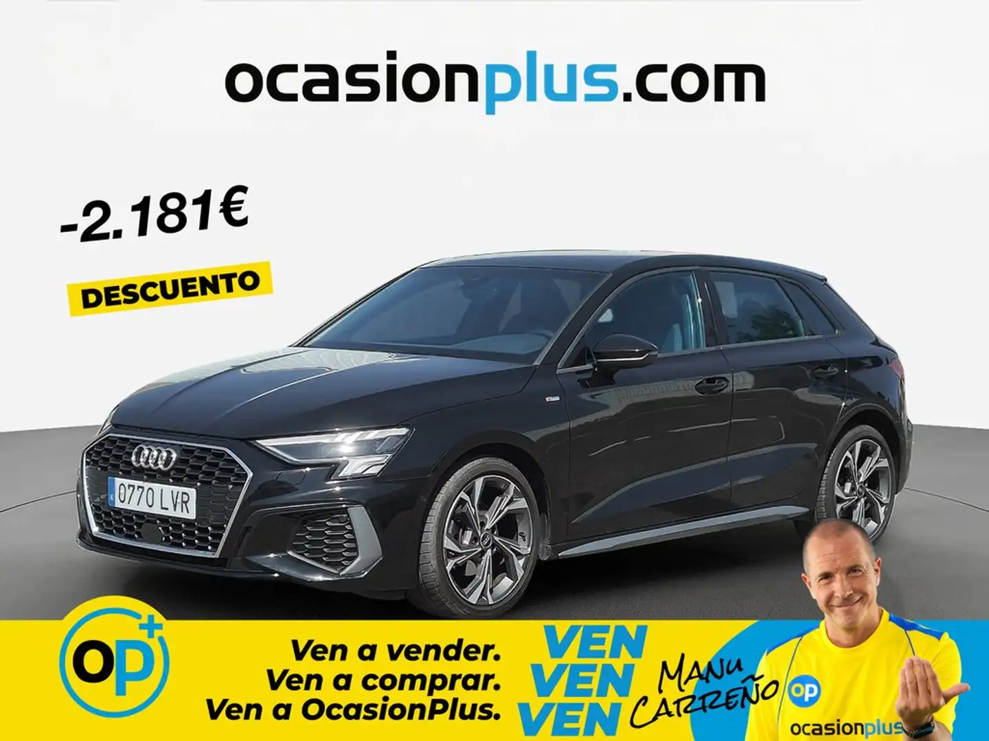 Audi A3 Sportback 30TDI S line S tronic Negro - 1