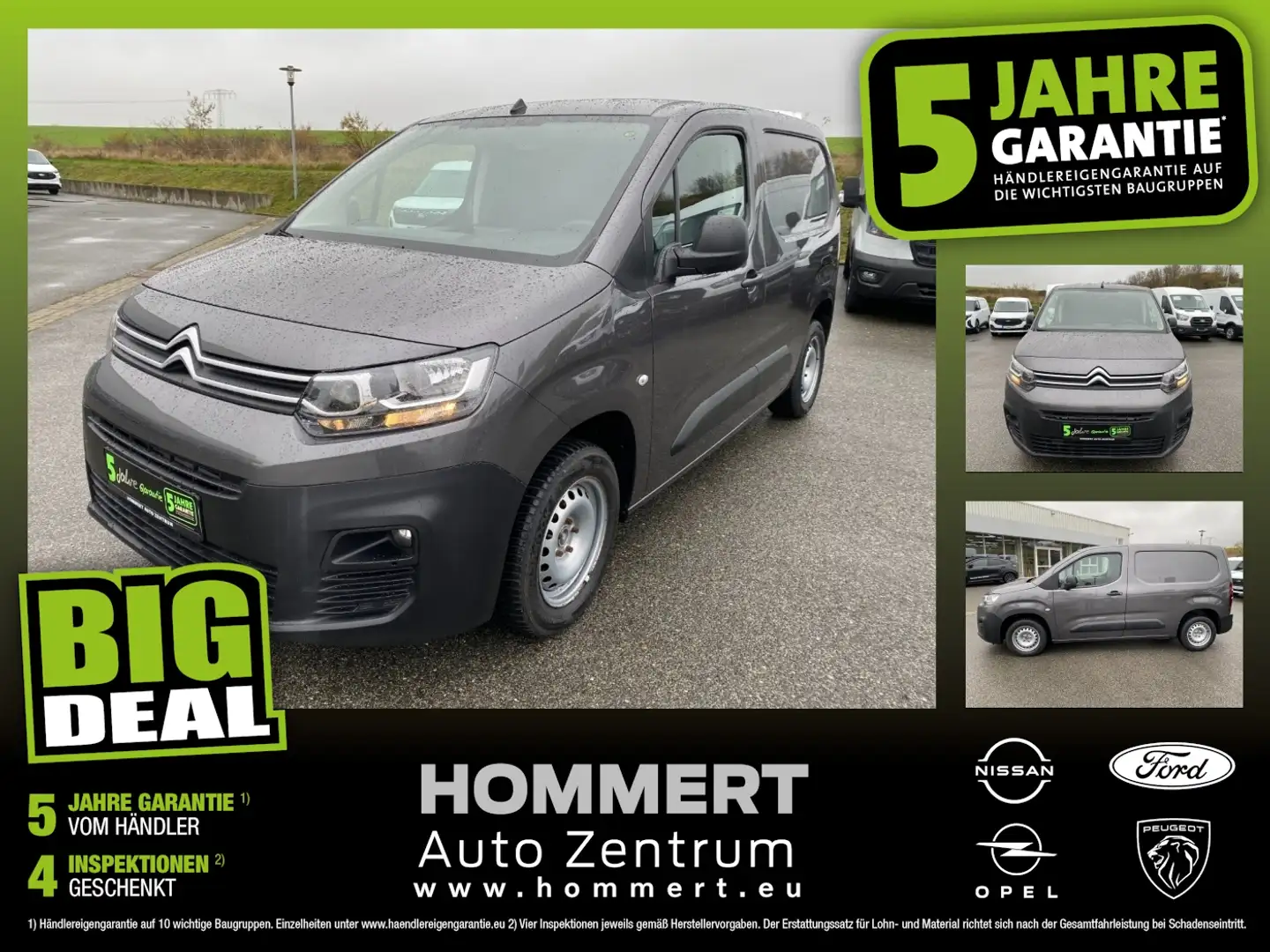 Citroen Berlingo Kasten 1.2 PureTech 110 L1 Club M/ AHK Grijs - 1