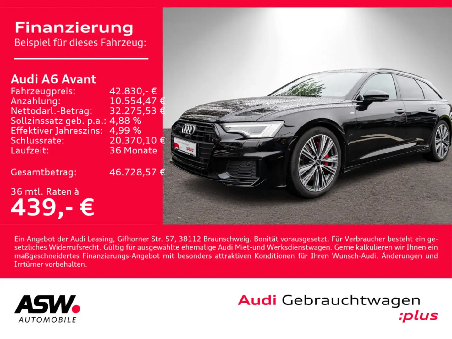 Audi A6 S line 55TFSI e quattro NAVI MATRIX B&O Schwarz - 1