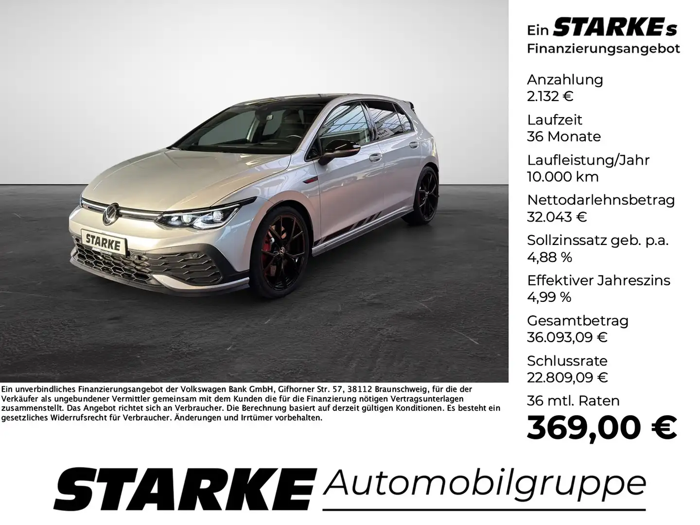 Volkswagen Golf GTI Clubsport 2.0 TSI DSG Black Style Argent - 1