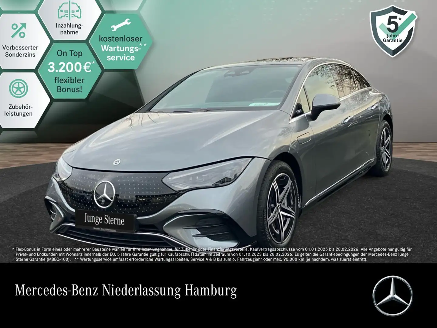 Mercedes-Benz EQE 300 AMG Burmester 3D Fahrass 360° Pano Distr. Grau - 1