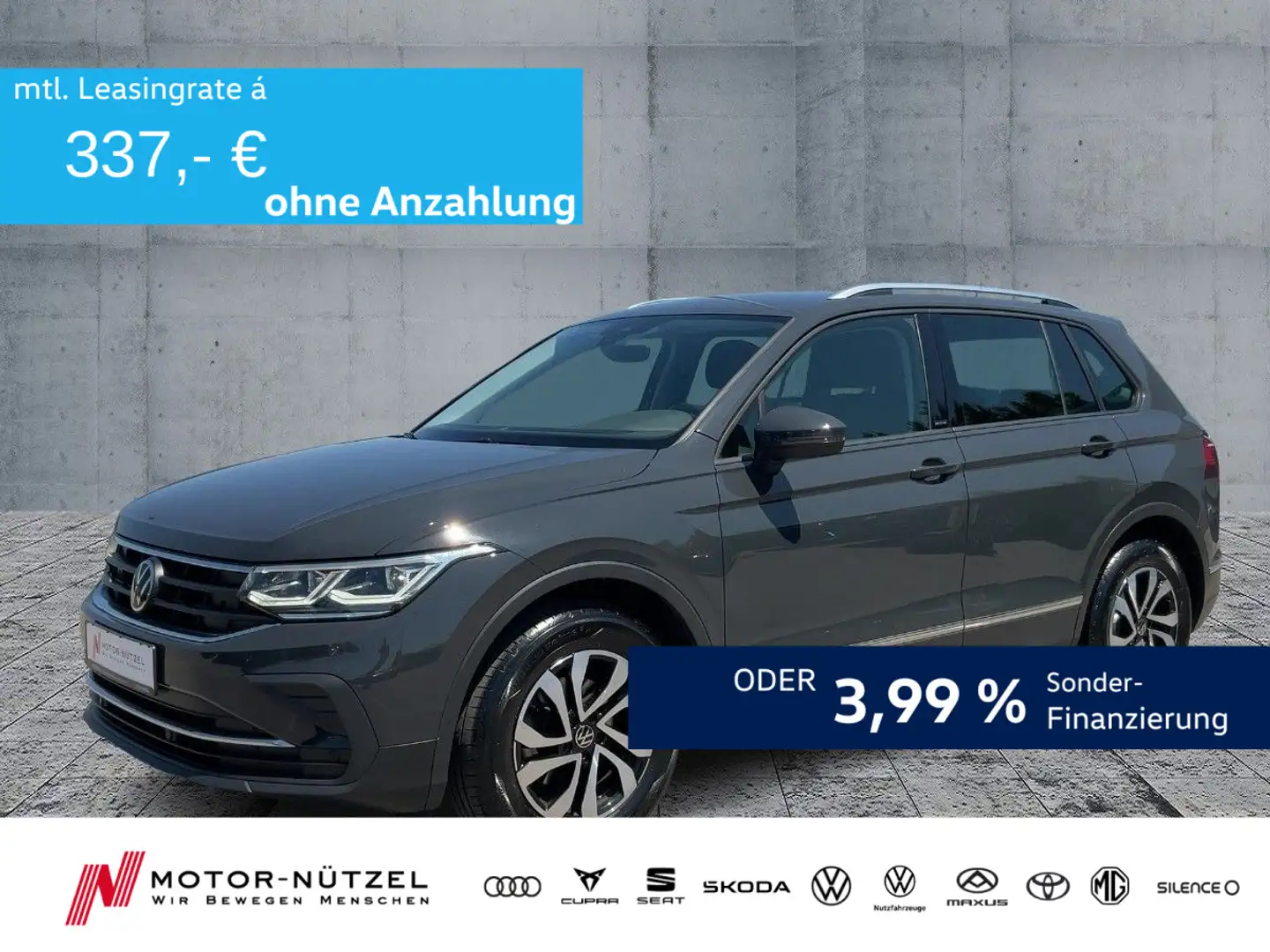 Volkswagen Tiguan 2.0 TDI DSG ACTIVE MATRIX+NAV+AHK+ACC+DAB Gris - 1