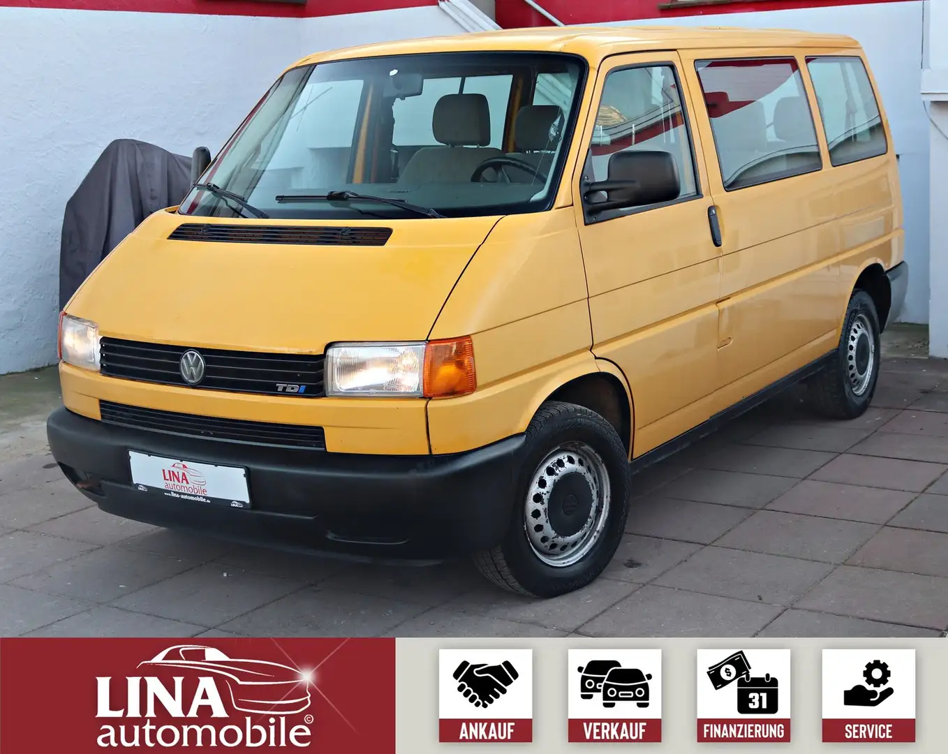 Volkswagen T4 Kombi T4 2.5 TDI Tüv:02.2027*Zahnriem.NEU*8-Sitz*Servo Amarillo - 1