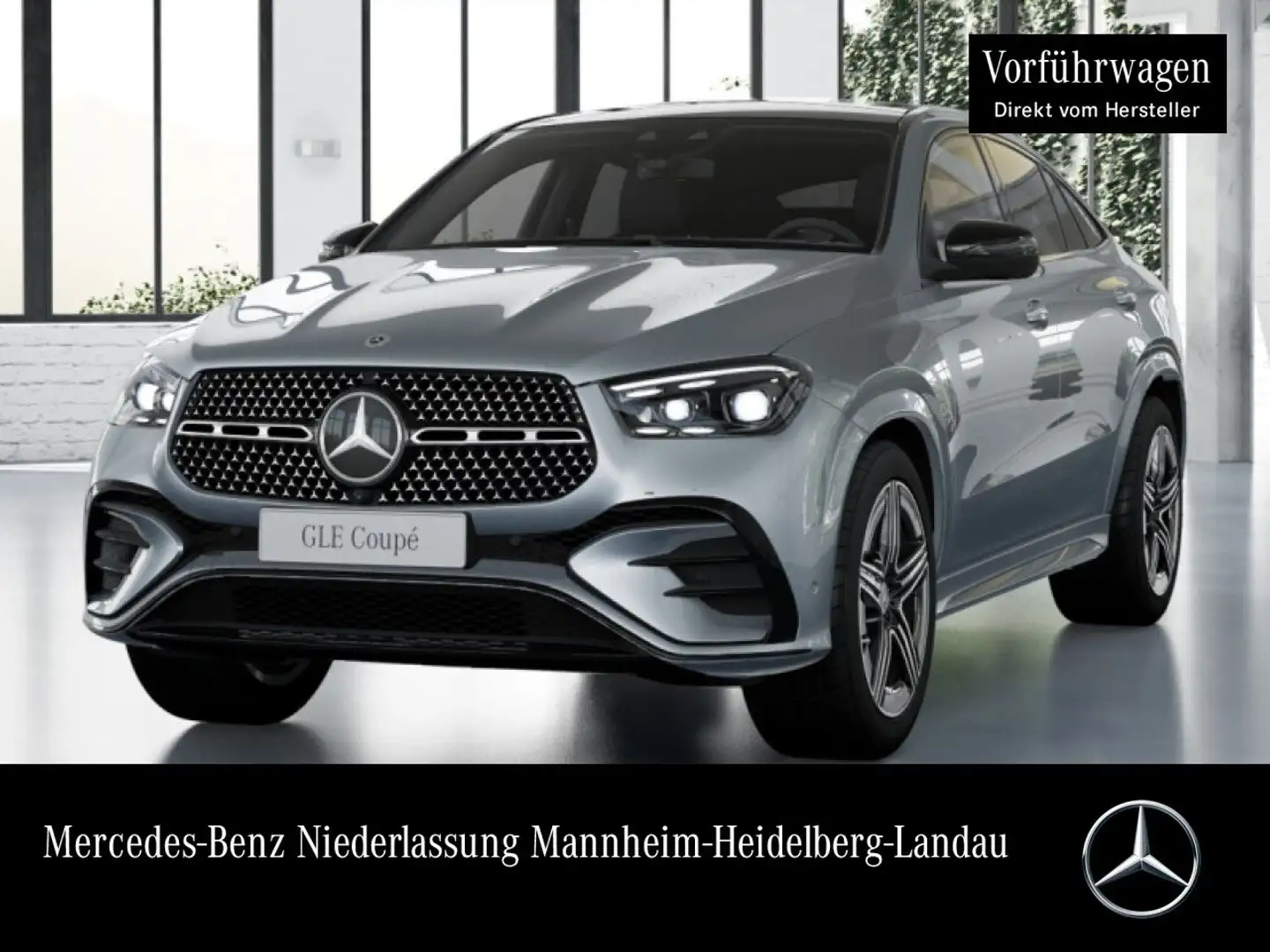 Mercedes-Benz GLE 450 d Coupé 4M AMG+NIGHT+PANO+360+AHK+HUD+9G Silber - 1