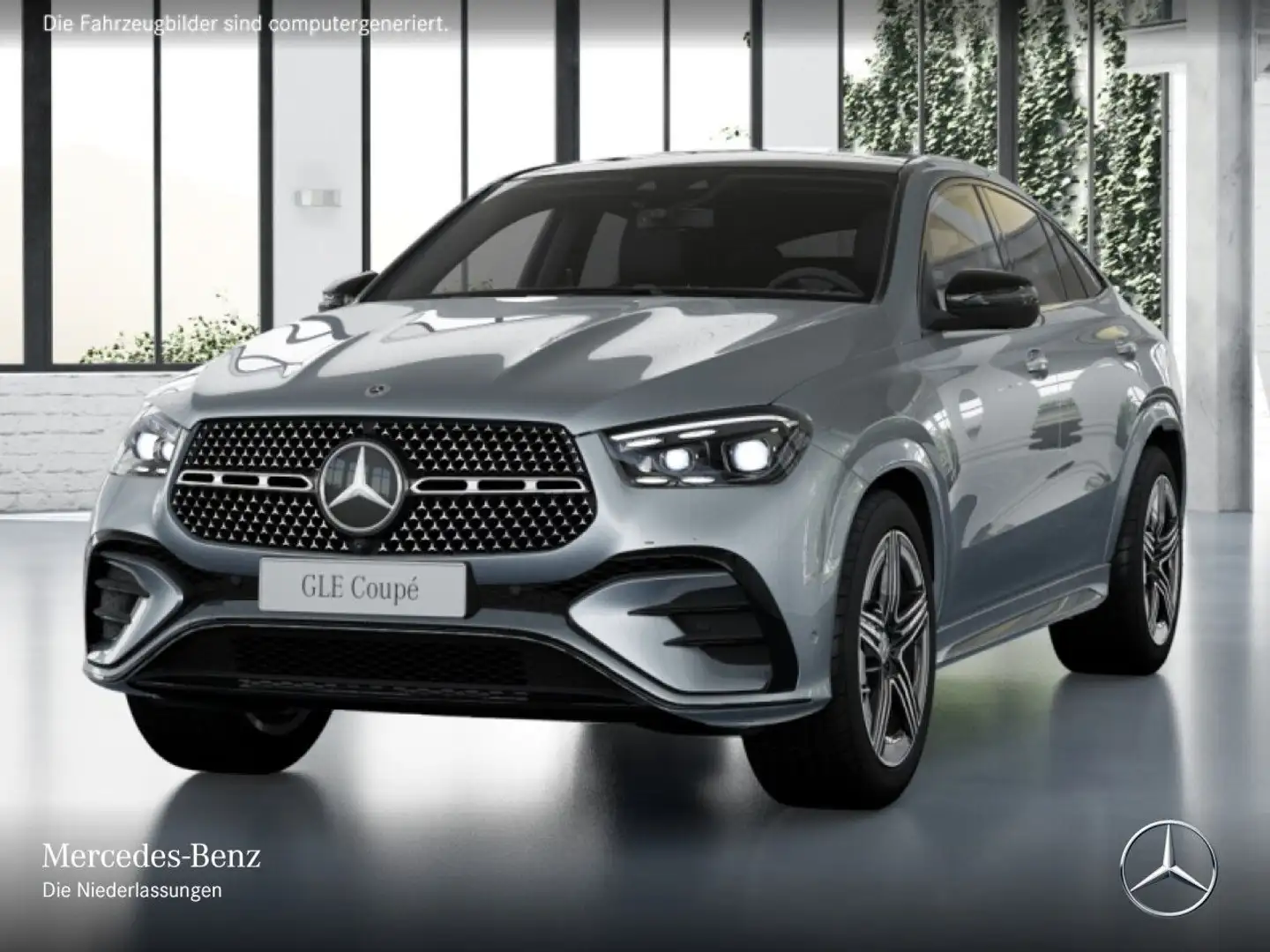 Mercedes-Benz GLE 450 d Coupé 4M AMG+NIGHT+PANO+360+AHK+HUD+9G Silber - 2