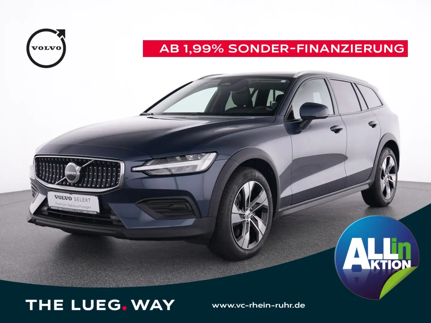 Volvo V60 Cross Country Plus B4 D AWD FAP+WP+DAB+H&K+ERST 1989KM !!! Modrá - 1