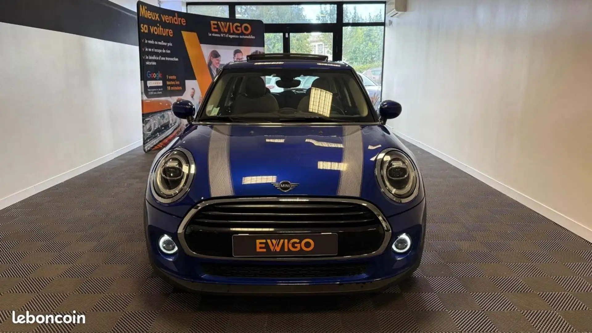 MINI One 1.5 135 COOPER BVA GREENWICH + TOIT PANORAMIQUE SE Bleu - 2