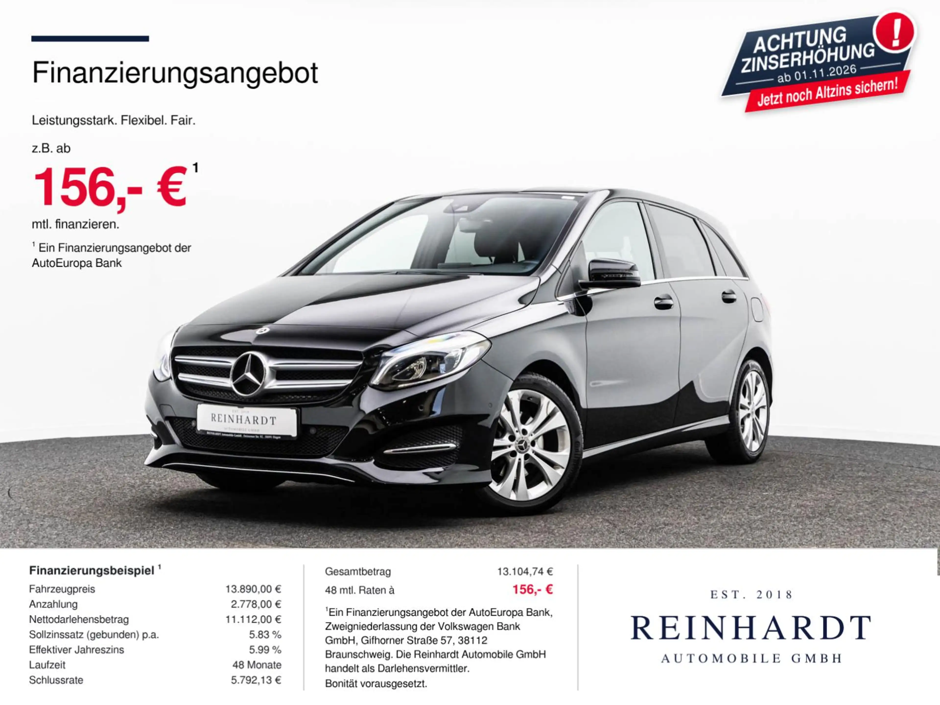 Mercedes-Benz B 200 d EDITION B TEMPOMAT/LED-HP/TOTW/17Z/KAMERA