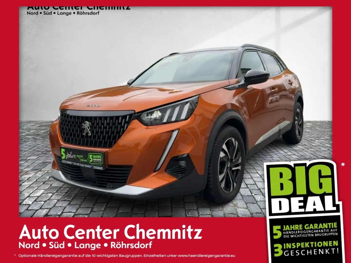 Peugeot 2008 1.5 HDi AT8 GT LED/Navi/Pano/Kamera/AHK Oranje - 1