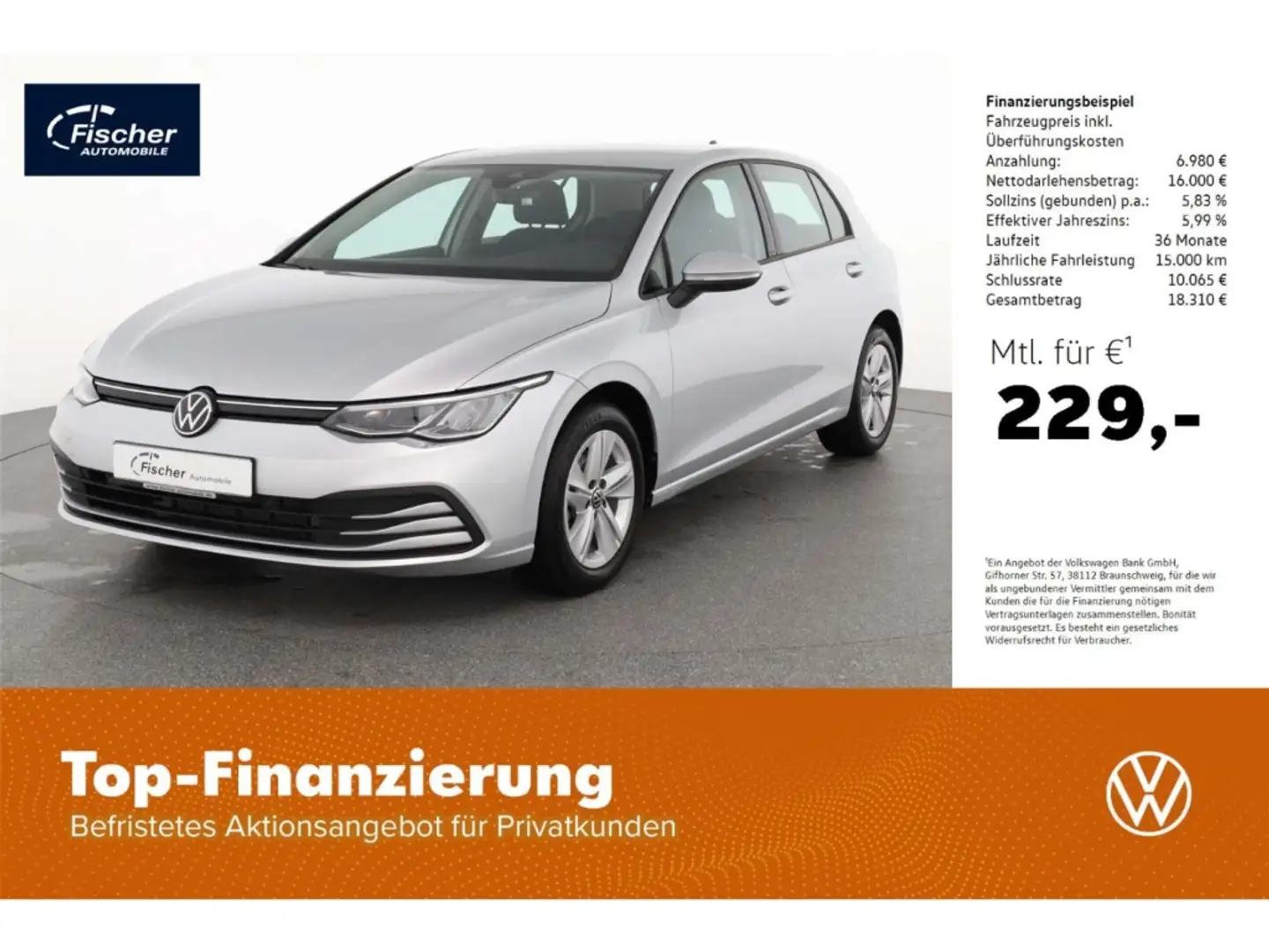 Volkswagen Golf 1.5 TSI OPF Life Silber - 1