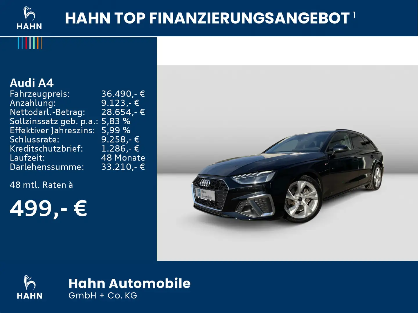 Audi A4 35 2.0 TFSI Avant S line AHK Cam Keyless LM Zwart - 2