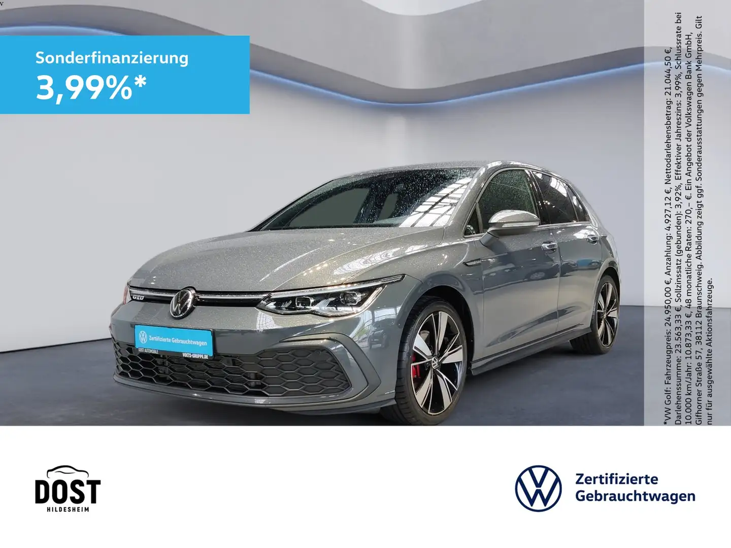 Volkswagen Golf VIII Lim. 2.0 TDI GTD DSG AHK+LED+NAVI+KAMERA Grijs - 1