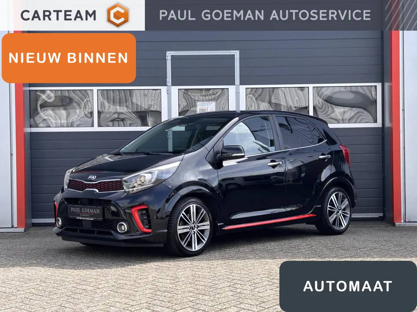 Kia Picanto 1.2 CVVT GT Line | Navi | Stoel verwarming | Camer Zwart - 1