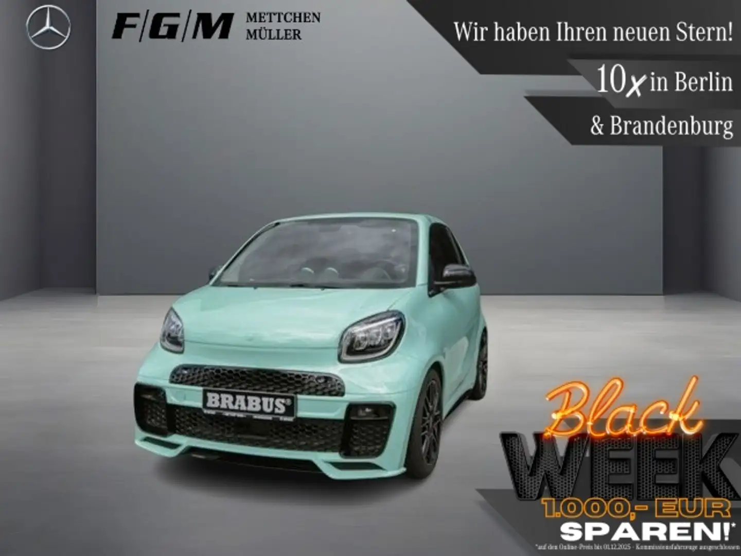 smart forTwo Cabrio EQ BRABUS Sitzhz|Exclusive|Kam|LED Grün - 1