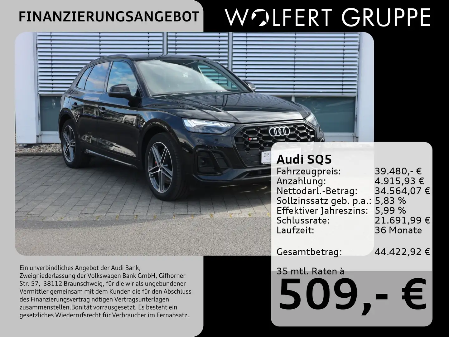 Audi SQ5 3.0 TDI quattro MATRIX*AHK*SHZ*NAVI Schwarz - 1