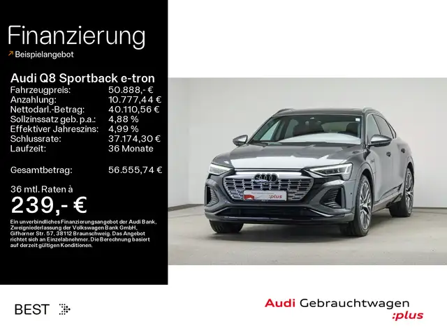 Audi Q8 e-tron 55 S line AHK*Assist*B&O*Pan
