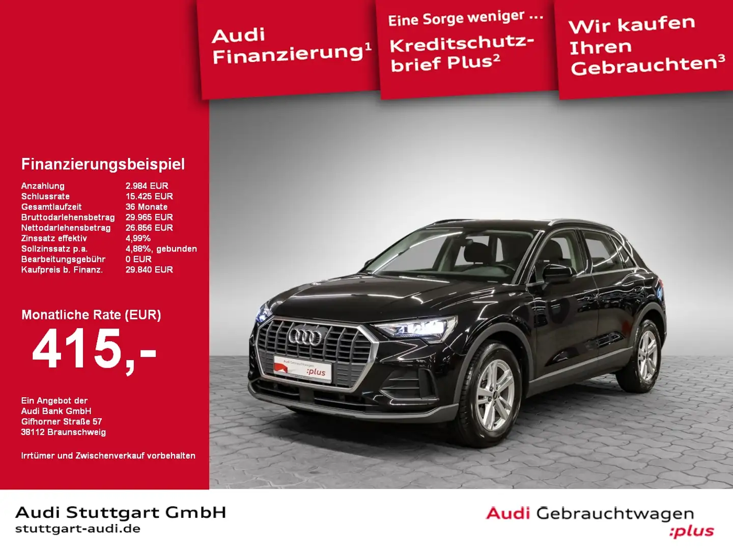 Audi Q3 35 TFSI LED virtual cockpit PDC Sitzheiz. AHK Schwarz - 1