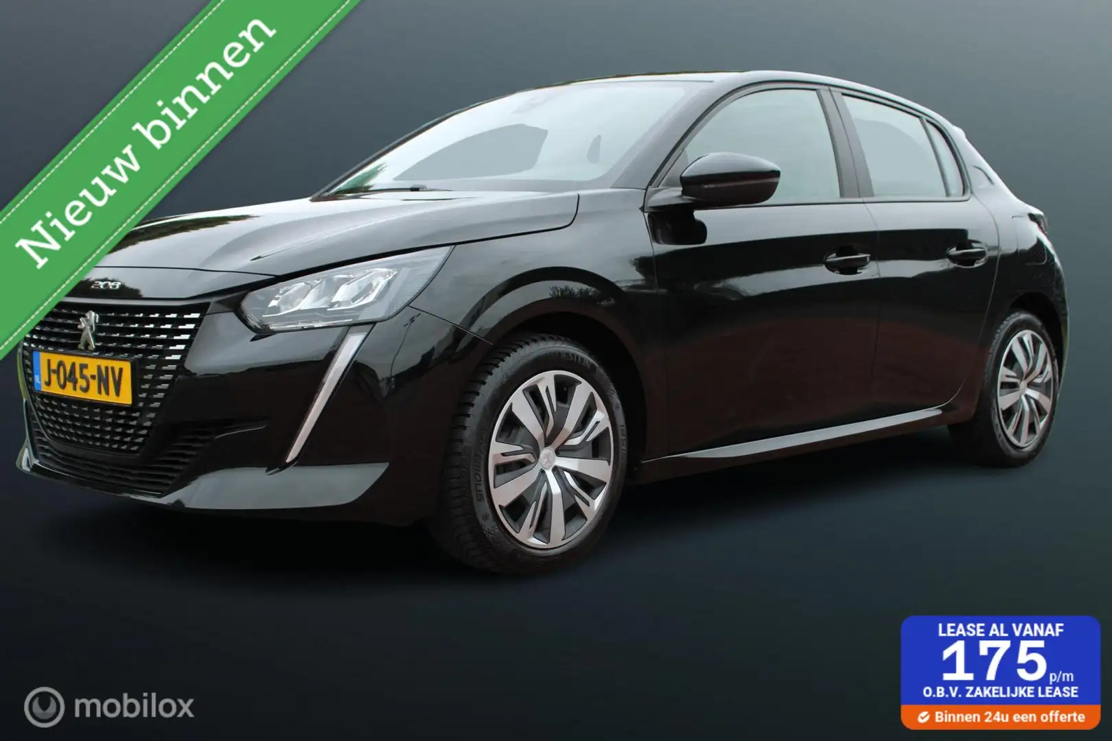 Peugeot 208 1.2 PureTech Blue Lease Active, Navi, App connect, Zwart - 1