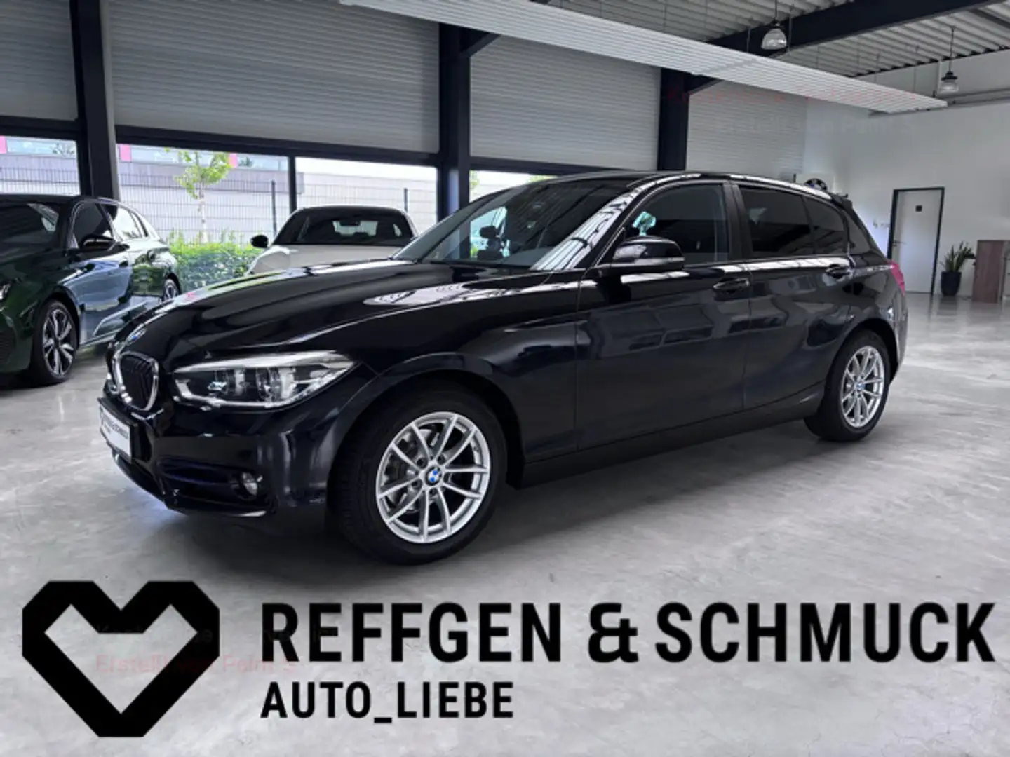 BMW 118 SPORT LINE AUTOMAT+NAVI+LED+EINPARKHILFE+ALU Schwarz - 1