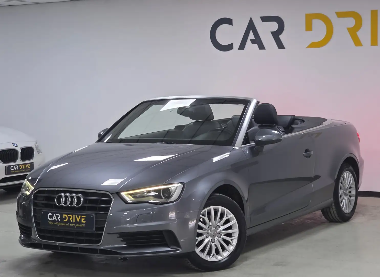 Audi A3 CABRIO 2.0 D CUIR/CAPTEUR/CRUISE/SIEGE CHAUFFANT Argent - 1