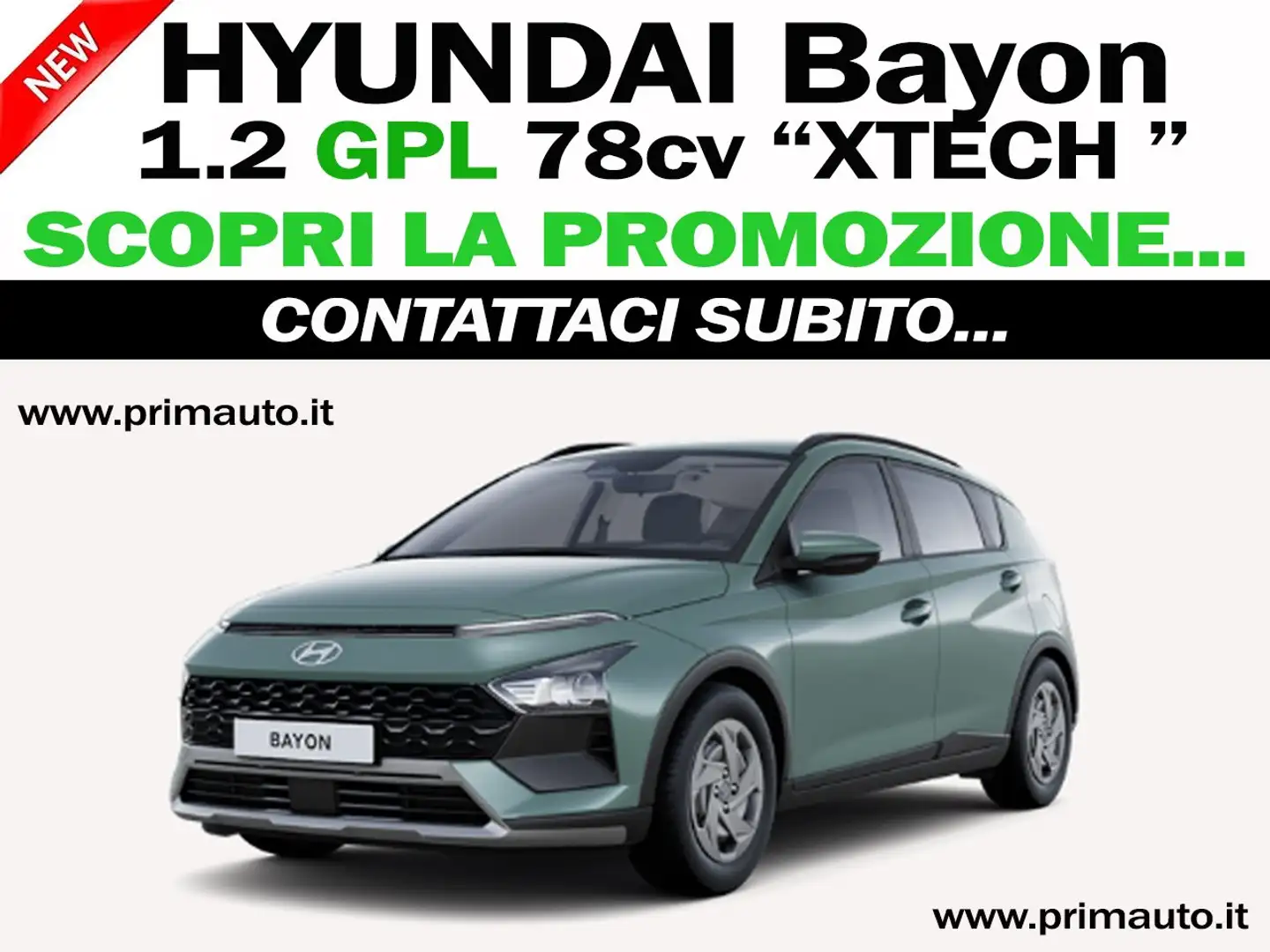 Hyundai BAYON 1.2 *GPL* 78cv "XTECH" - NUOVA PROMO - (#0625) Verde - 1