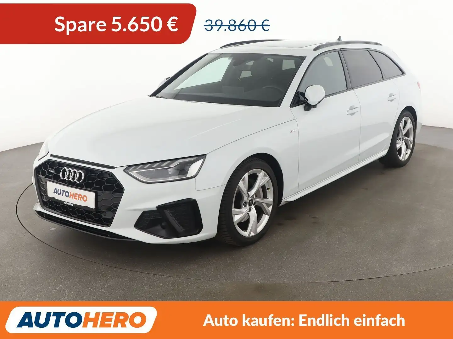 Audi A4 40 TFSI quattro S line Aut.*NAVI*LED*ACC*CAM* Weiß - 1