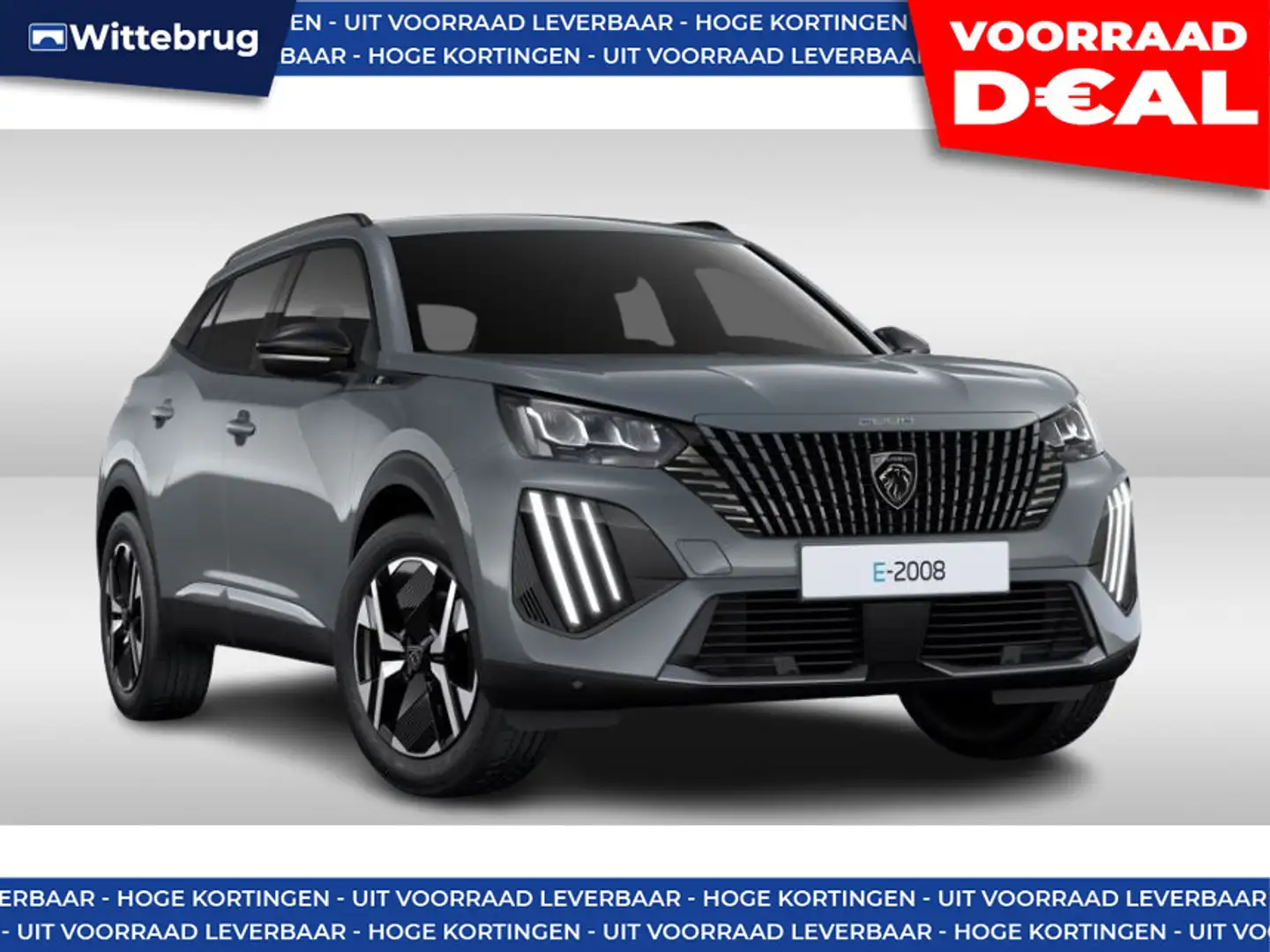 Peugeot e-2008 EV Allure 50 kWh GRATIS WALLBOX LAADPAAL - WARMTEP Сірий - 1