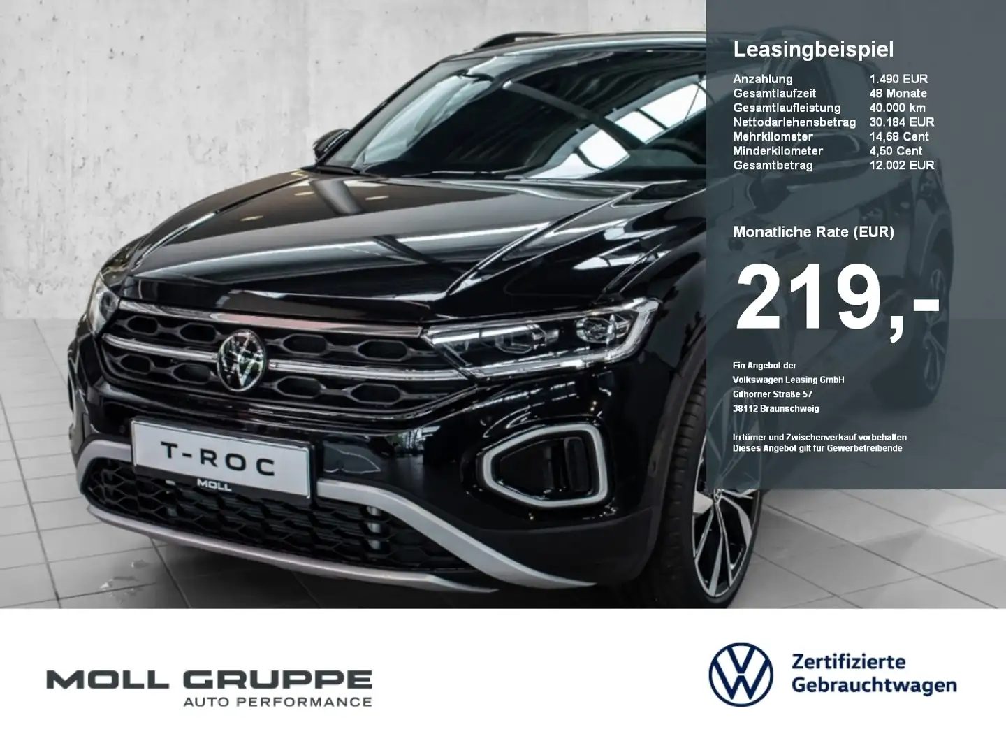 Volkswagen T-Roc Style 1.5 l TSI OPF DSG AHK NAVI LM ACC Nero - 1