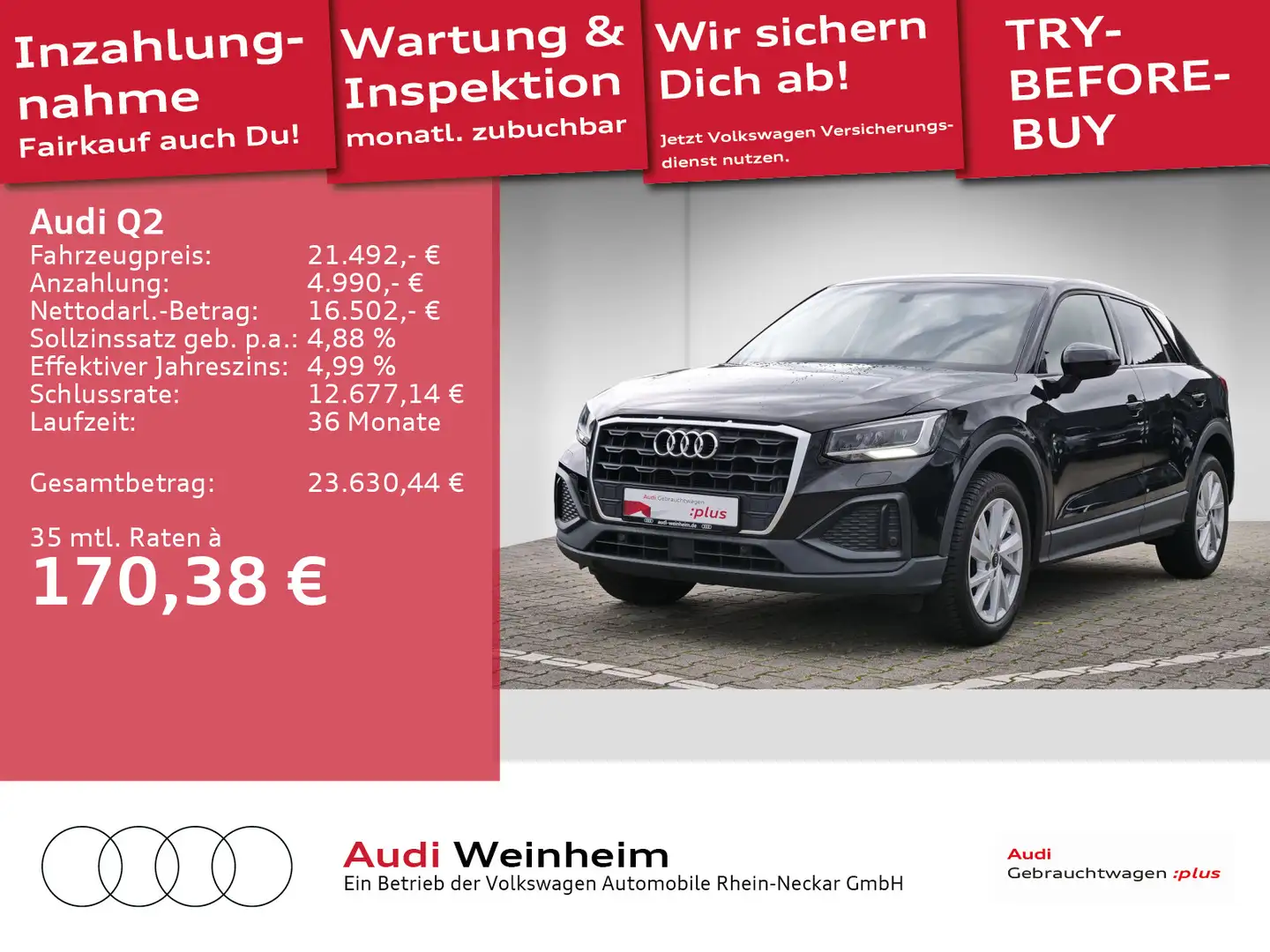 Audi Q2 35 TFSI LED S-tronic Navi Kamera uvm Schwarz - 1