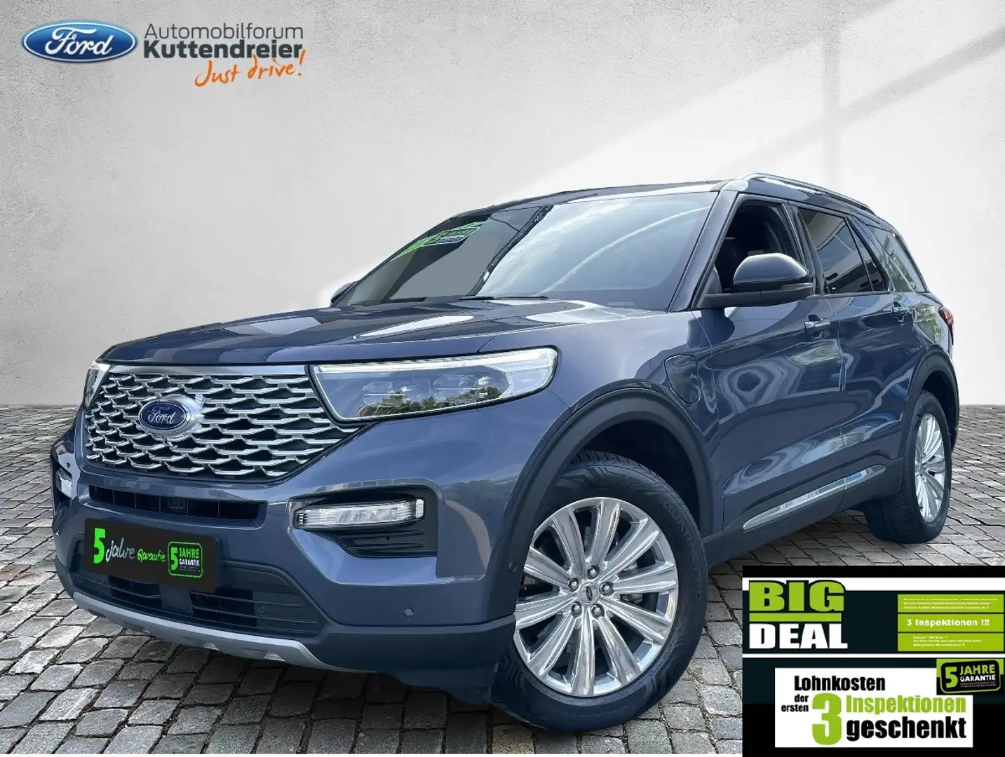 Ford Explorer Platinum 7-Sitze Navi Kamera Glasdach Blau - 2