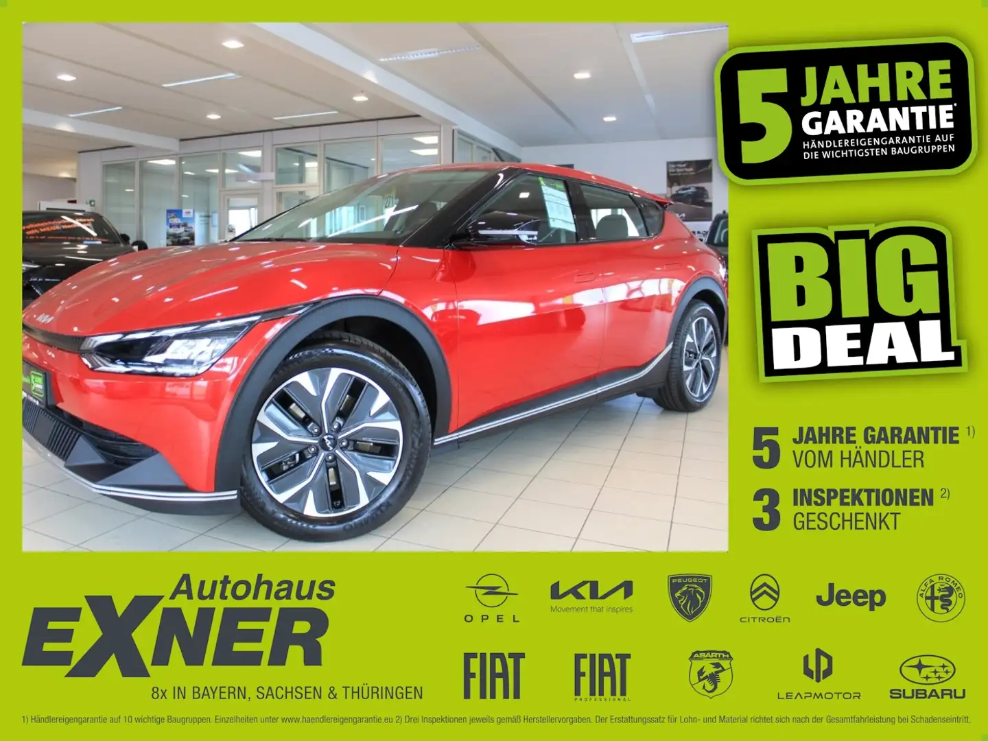 Kia EV6 - 58 kWh 2WD *Navi*LED*Ladekabel*Abstandstemp Rot - 1