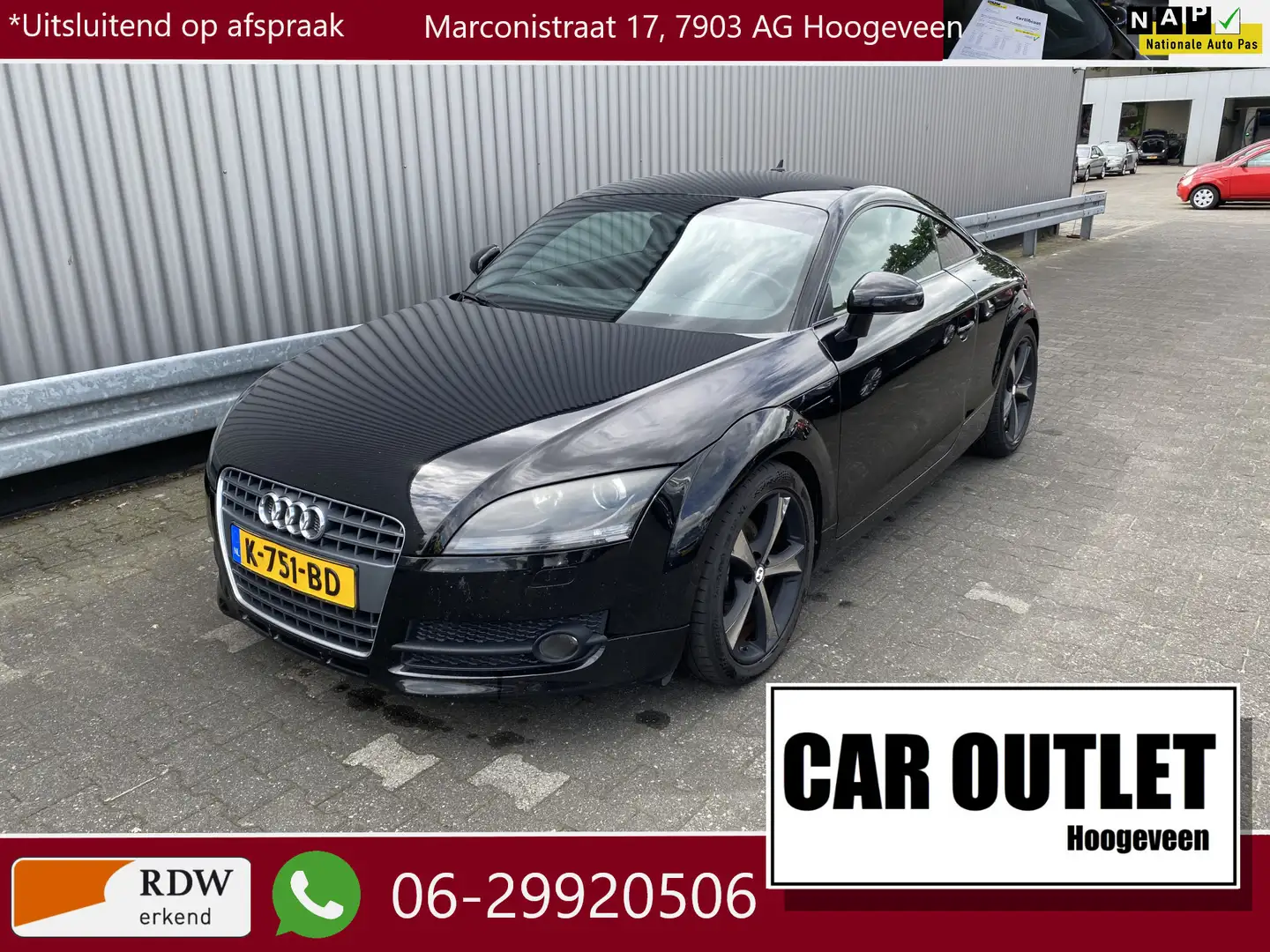 Audi TT 2.0 TFSI Leer, Clima, Navi, Stoelvw, Bose Audio, L Zwart - 1
