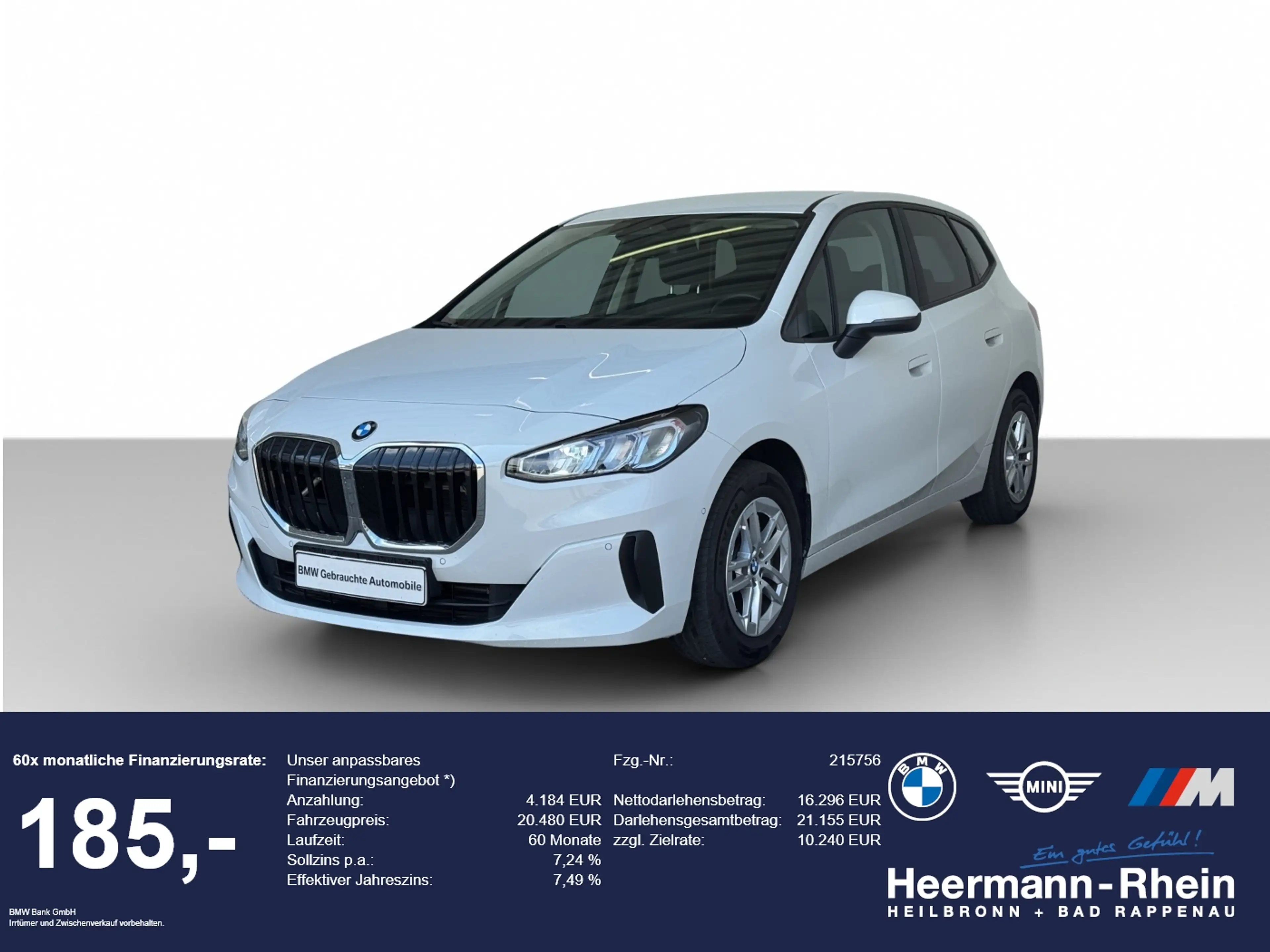 BMW 216 iA Active Tourer NaviProf.DriveAss.AHK.ParkAs