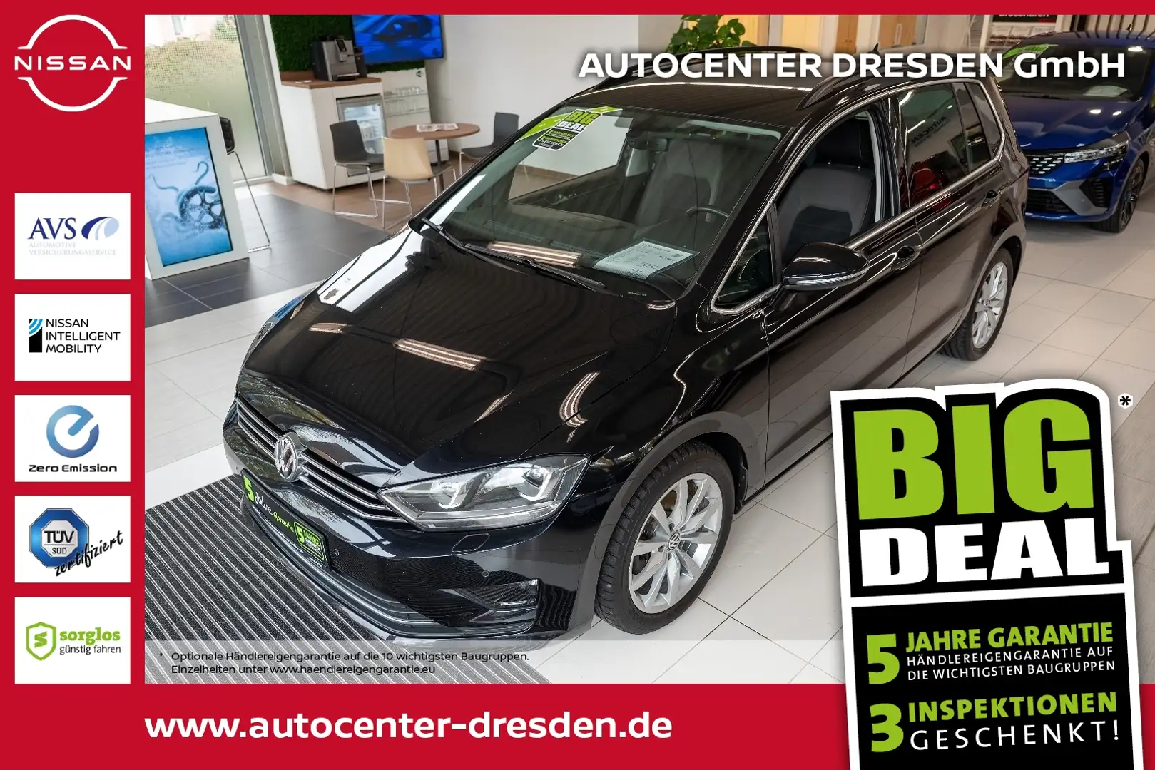 Volkswagen Golf Sportsvan VII 1.4TSI Highline ACC Navi Cam. Noir - 1