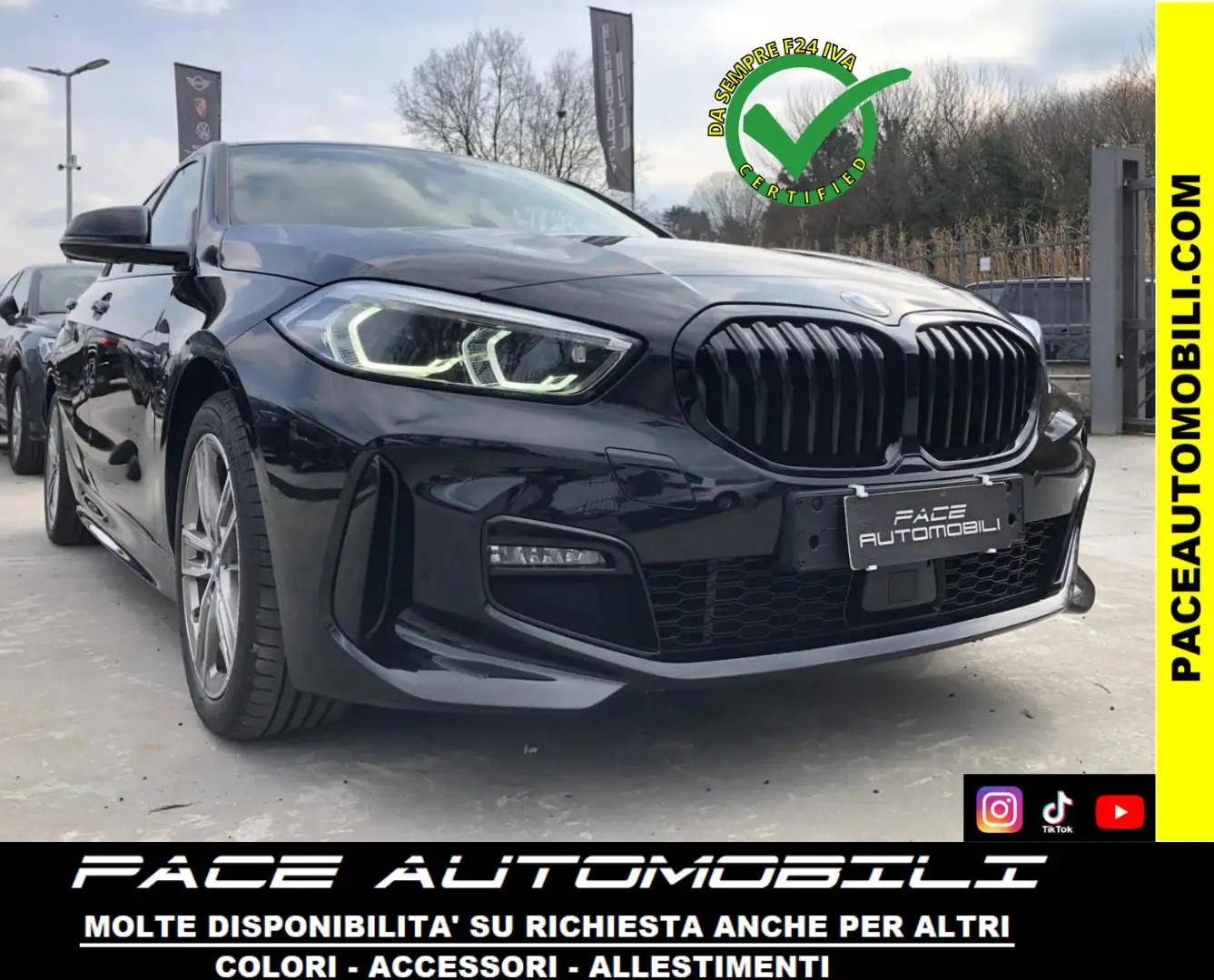 BMW 118 D M SPORT MSPORT M-SPORT TETTO PDC 18" F1 LED NAVI Noir - 1