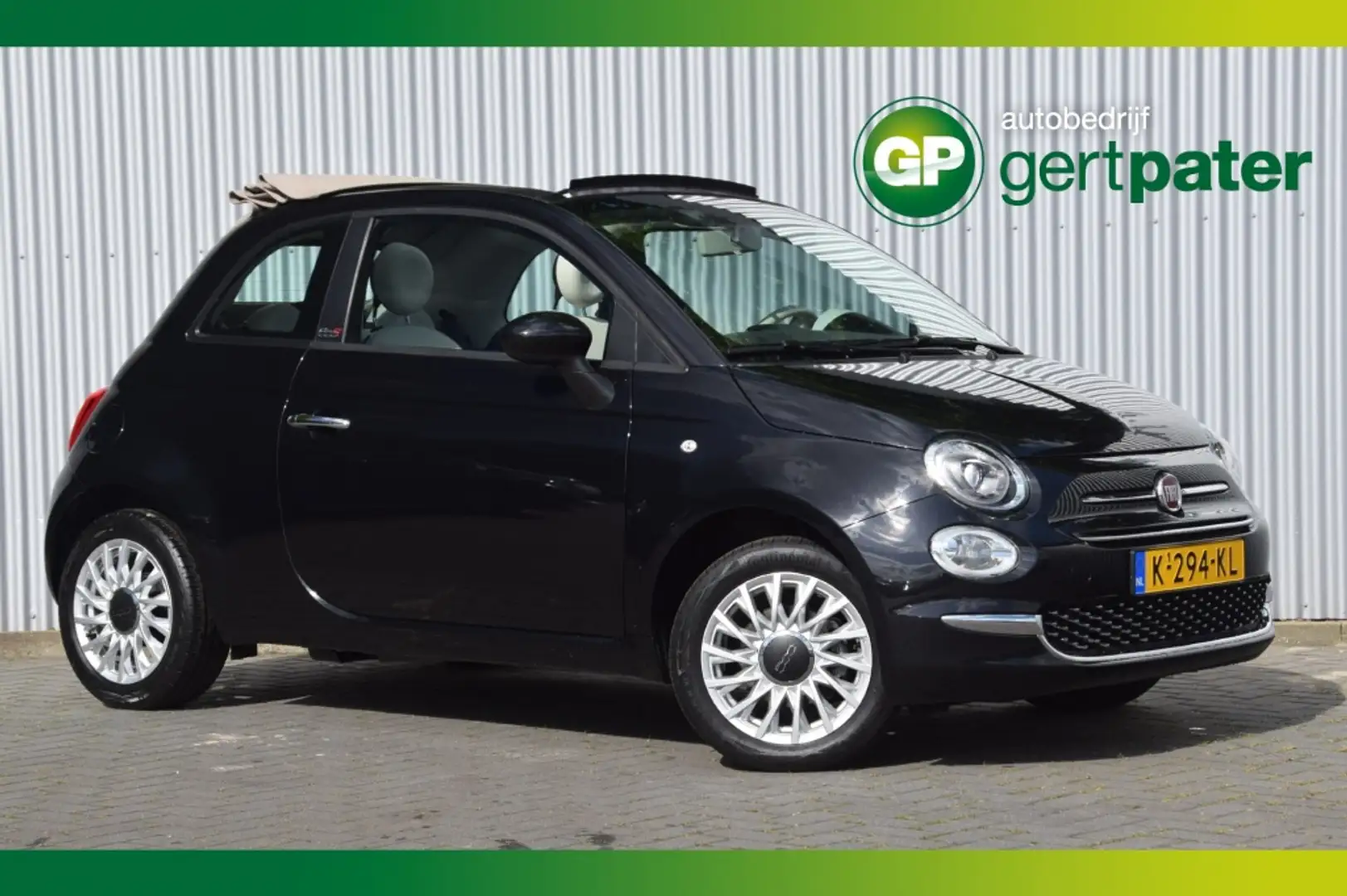 Fiat 500C 1.0 Hybrid Cabrio Lounge Carplay/Airco/LM Velgen Zwart - 1
