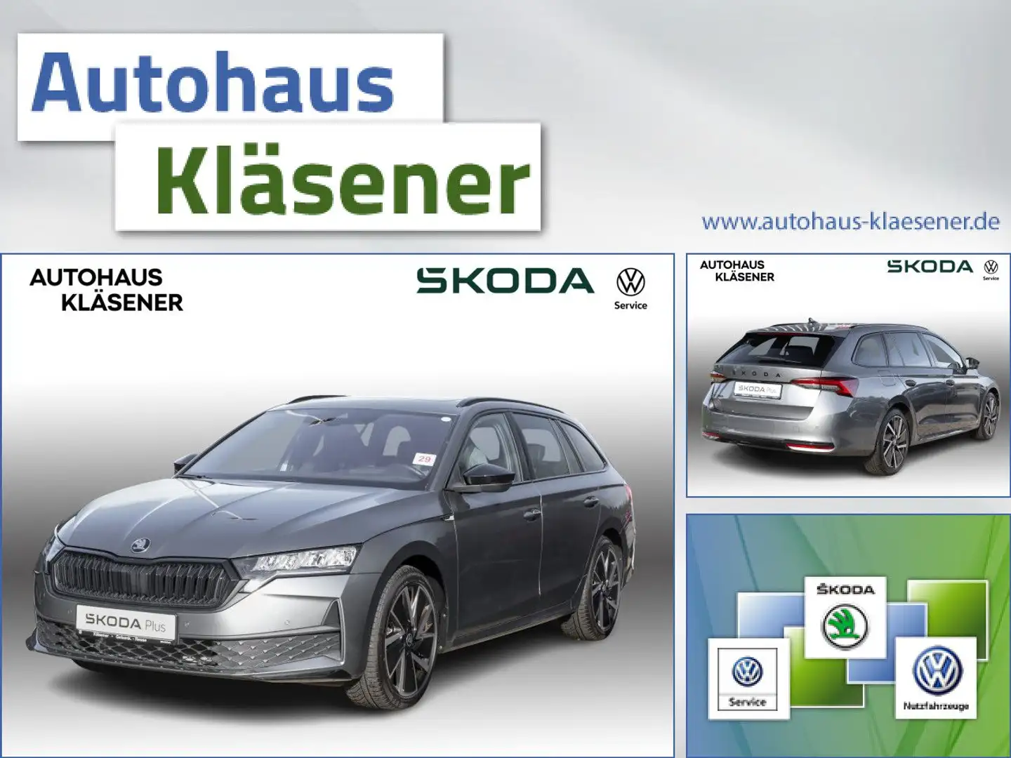 Skoda Octavia Ovtavia Combi Sportline 2.0 TDI DSG HUD PANO LED Grau - 1